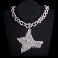 Colgante personalizado de diamante de laboratorio de 3.5 pulgadas – Oro de 14k