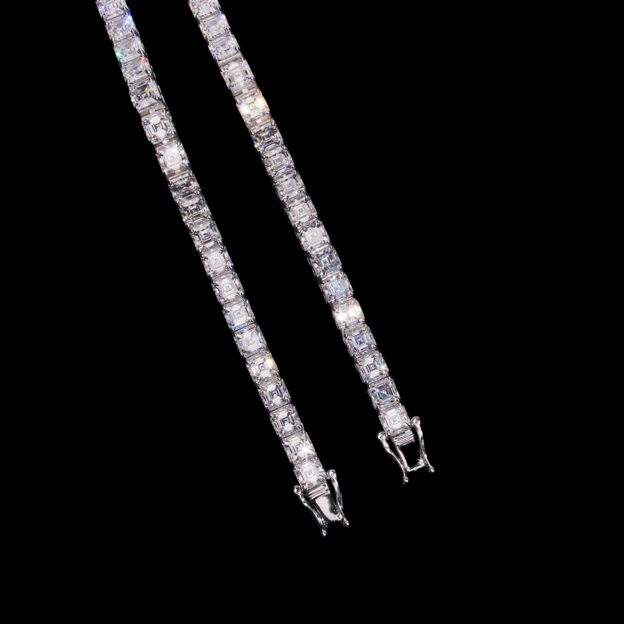 Pulsera de diamantes de laboratorio talla Asher para tenis – Oro de 14k